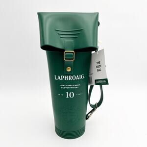 Laphroaig Whisky Boot Bag Collectible Wellies Green Rubber Bottle Tote NEW Empty